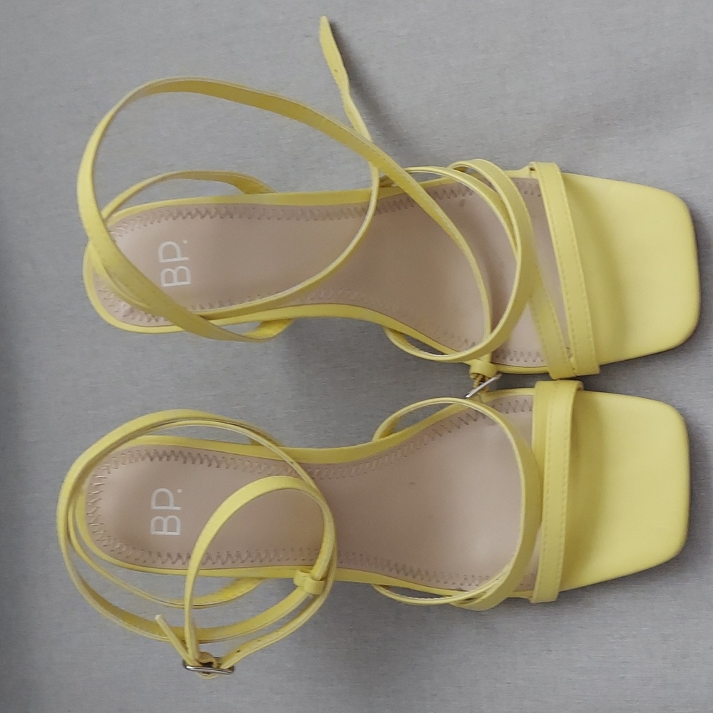 New BP strappy yellow sandals